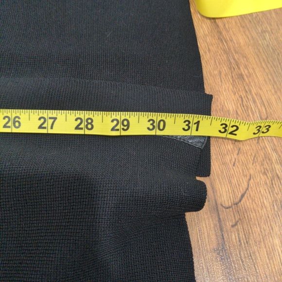 Eileen Fisher Petite Silk Knit Long Sweater Jacket Size PM Black Leather Trim - Picture 13 of 14